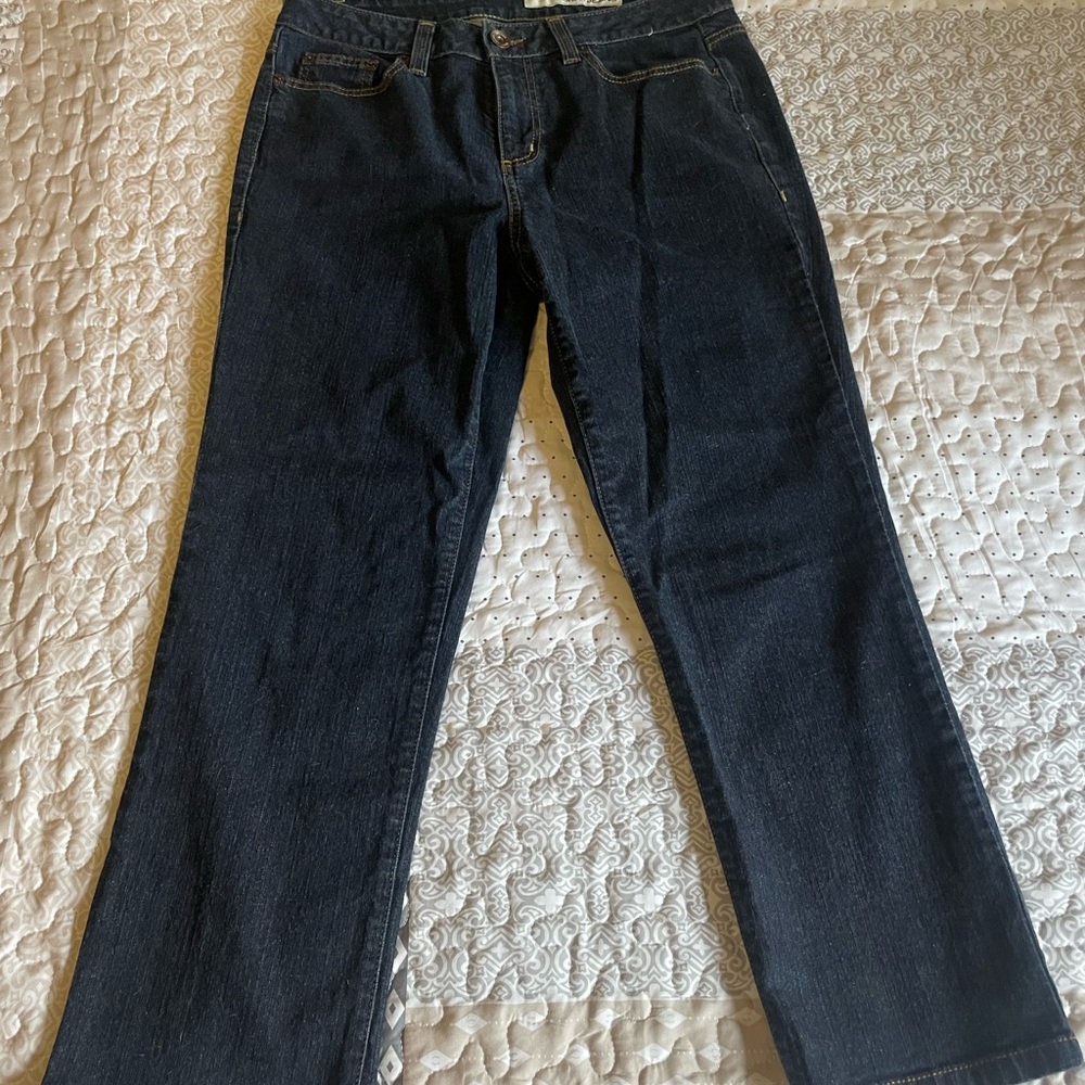 DKNY Women's Dark Blue Straight-Leg Jeans